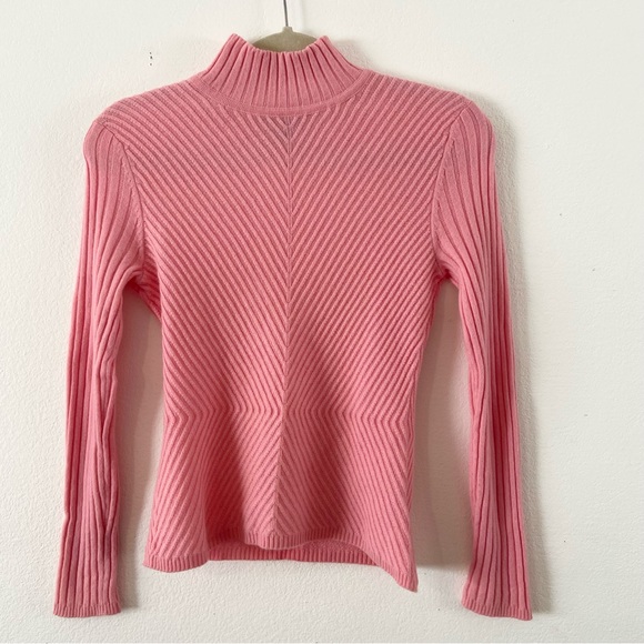 Classiques Entier pink mockneck women’s turtleneck long sleeve shirt top XS - Picture 3 of 5